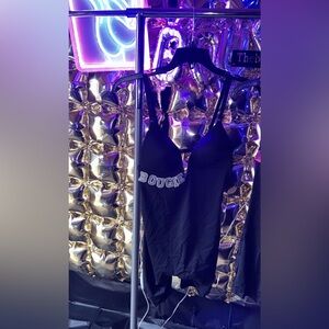 Black 'Bougie' Slip onesie